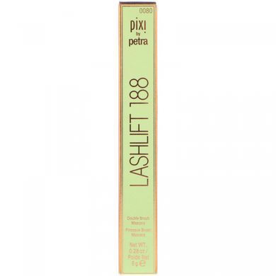 Туш з двостороннім пензликом, насичений чорний відтінок, Pixi Beauty, 0,28 унц (8 г)