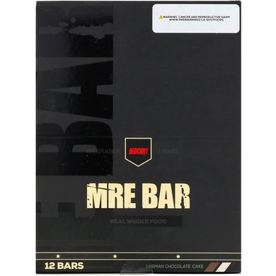 MRE Bar, німецький шоколадний торт, MRE Bar, German Chocolate Cake, Redcon1, 12 батончиків по 67 г
