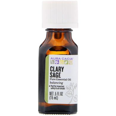 Ефірна олія мускатної шавлії Aura Cacia (Clary Sage) 15 мл