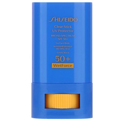 УФ-захист, WetForce, SPF 50+, Clear Stick, Shiseido, .52 унції (15 г)