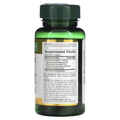 Зверобой Nature's Bounty (St. John's Wort) 100 капсул купить в Киеве и Украине