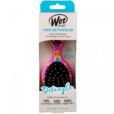 Detangling mini-brush, Happy Hair, pineapple, Wet Brush, 1 brush.