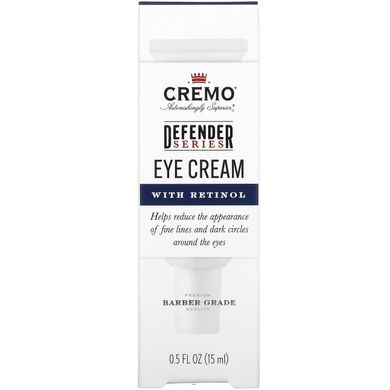 Cremo, Defender Series, крем для очей з ретинолом, 0,5 рідкої унції (15 мл)