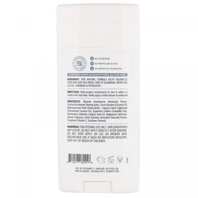 Збагачений мінералами натуральний дезодорант, вода + дерево, Schmidt's Naturals, 3,25 унції (92 г)