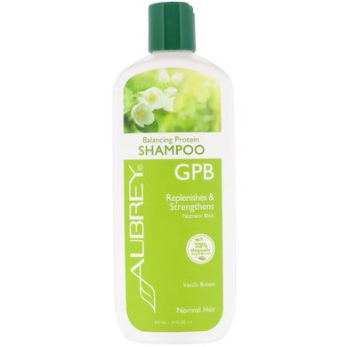 Шампунь з протеїном балансуючий для нормального волосся ванільний бальзам Aubrey Organics (Protein Shampoo) 325 мл