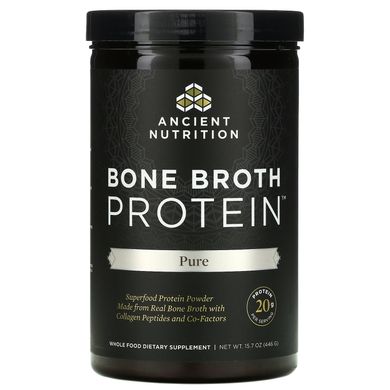 Протеїн з кісткового бульйону чистий Dr. Axe / Ancient Nutrition (Bone Broth Protein) 445 г
