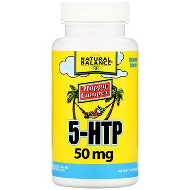 5-HTP, Happy Camper, Natural Balance, 50 мг, 60 вегетаріанських капсул