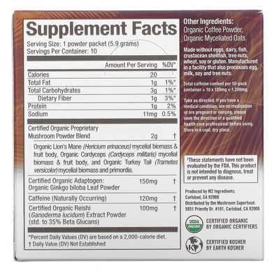 Mix of mushroom coffee, 10 packets of 0.21 oz (5.9 g) each