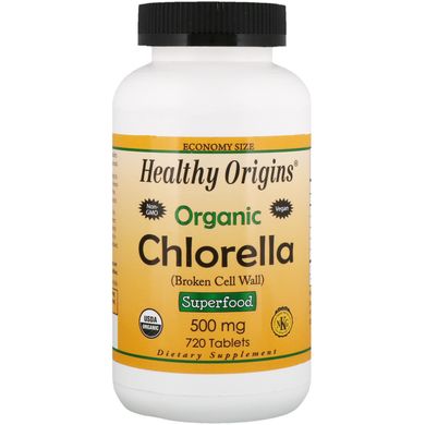 Хлорела Healthy Origins (Chlorella) 500 мг 720 таблеток