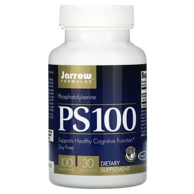 Харчова добавка PS100, Фосфатіділсерін, Jarrow Formulas, 100 мг, 30 капсул