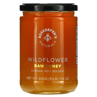 Beekeeper's Naturals, Сирий мед, польова квітка, 17,6 унцій (500 г)