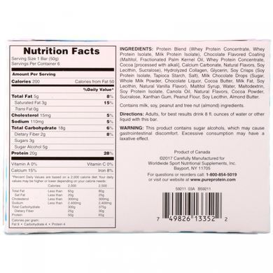 Chewy bar with chocolate chips, Pure Protein, 6 bars, 1.76 oz (50 g) each.