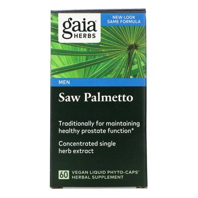Со Пальметто Gaia Herbs (Saw Palmetto) 60 капсул