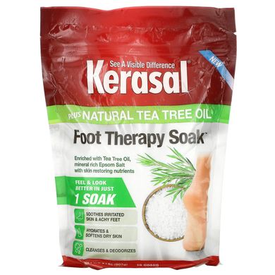Kerasal, Foot Therapy Soak Plus, натуральное масло чайного дерева, 2 фунта (907 г) купить в Киеве и Украине