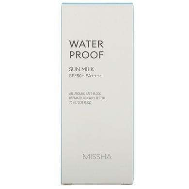 Водостойкое солнцезащитное молочко, SPF 50+ PA +++, Missha, Missha, 70 мл (2,36 жидк. Унции) купить в Киеве и Украине