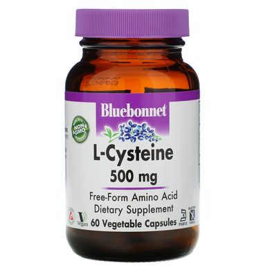 L-Цистеин Bluebonnet Nutrition (L-Cysteine) 500 мг 60 капсул купить в Киеве и Украине