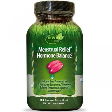 Менструальний комфорт, гормональний баланс, Irwin Naturals, 84 рідинних желатинових капсул