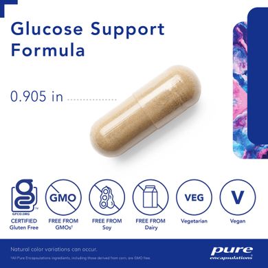 Витамины для поддержки глюкозы Pure Encapsulations (Glucose Support Formula) 120 капсул купить в Киеве и Украине
