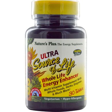 Мультивітаміни з лютеином Natures Plus (Whole Life Energy Enhancer) 30 таблеток