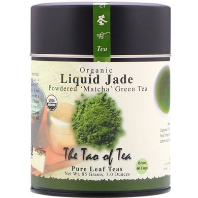 Органічний порошковий зелений чай маття, Liquid Jade, The Tao of Tea, 85 г