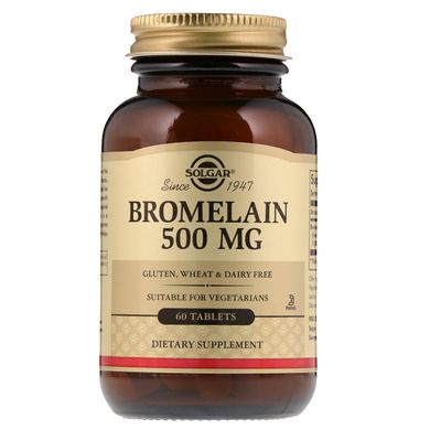 Бромелайн Solgar (Bromelain) 500 мг 60 таблеток