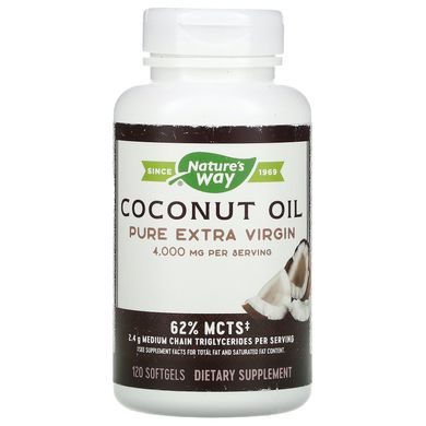 Кокосове масло Nature's Way (Coconut Oil) 1000 мг 120 капсул