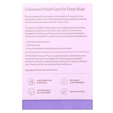 Menstrual cup, 2, Diva International, 1 pc.