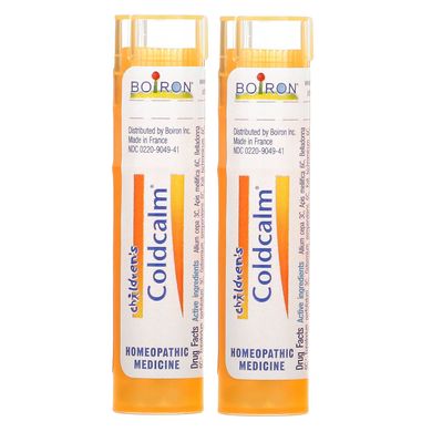 Coldcalm, средство от простуды для детей, Boiron, 2 тюбика, прибл. 80 гранул в тюбике купить в Киеве и Украине