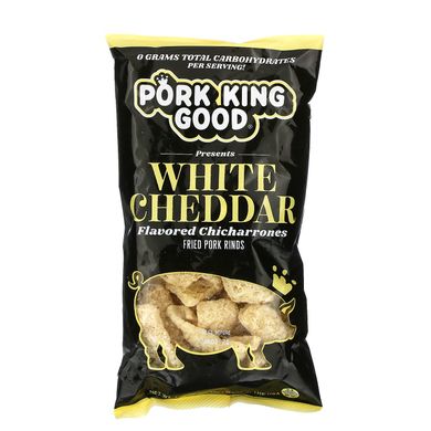 Pork King Good, Чичаррон зі смаком, білий чеддер, 1,75 унції (49,5 г)
