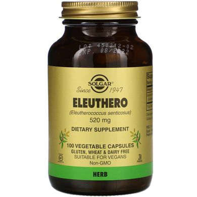 Елеутерокок Solgar 9Eleuthero) 520 мг 100 капсул