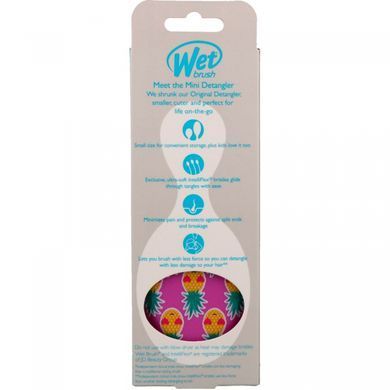 Detangling mini-brush, Happy Hair, pineapple, Wet Brush, 1 brush.