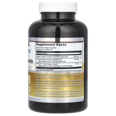 Amazing Nutrition, куркумін із куркуми та BioPerine, 2250 мг, 180 рослинних капсул (750 мг в 1 капсулі)