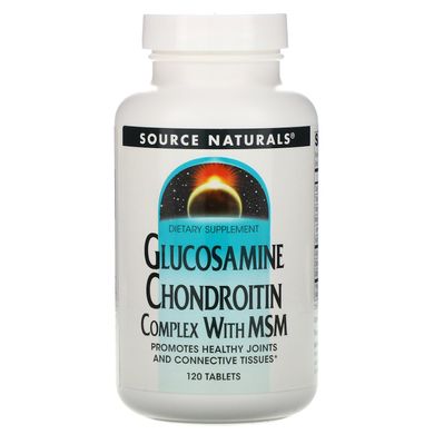 Комплекс глюкозаміну, хондроїтину та МСМ Source Naturals (Glucosamine Chondroitin Complex with MSM) 120 таблеток