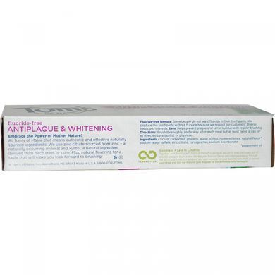 Зубна паста без фтору Tom's of Maine (Fluoride-Free Toothpaste) 155.9 г
