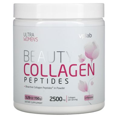 Vplab, Колагенові пептиди Ultra Women's Beauty, без ароматизаторів, 2500 мг, 5,29 унції (150 г)