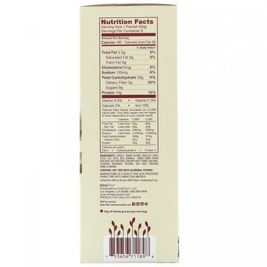 Oatmeal with proteins and fiber for cooking hot dishes, Madagascan vanilla, almond, pecan, 6 packs of 50 g (1.76 oz)