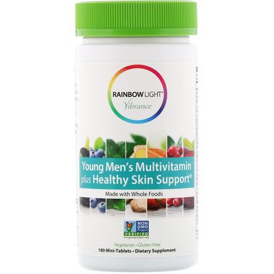 Мультивітаміни для молодих чоловіків, Vibrance, Young Men's Multivitamin, Rainbow Light, 180 мінітаблеток