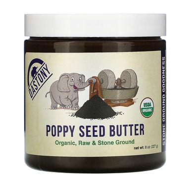 Органическое масло из семян мака, Organic Poppy Seed Butter, Dastony, 227 г купить в Киеве и Украине