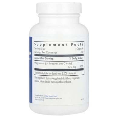 Цитрат магния Allergy Research Group (Magnesium Citrate) 90 капсул купить в Киеве и Украине
