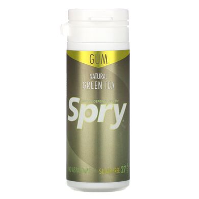 Spry, натуральна жувальна гумка, зелений чай, Xlear, 30 шт (32,5 г)