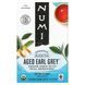 Organic tea, black tea, aged Earl Grey, Numi Tea, 18 tea bags (1.27 oz (36 g))