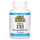 Вітамін Д3 Natural Factors (Vitamin D3) 2000 МО 120 капсул фото