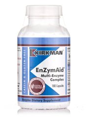 Ензим Допомога, Mульті-Ензим Комплекс, EnZymAid Multi-Enzymes Complex, Kirkman labs, 180 капсул