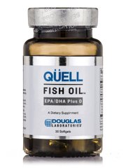 Заспокійливий риб'ячий жир з ЕПК ДГК та вітаміном Д Douglas Laboratories (Quell Fish Oil EPA/DHA Plus D) 30 м'яких капсул