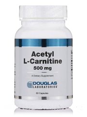 Ацетил-Л-карнитин Douglas Laboratories (Acetyl-L-Carnitine) 500 мг 60 капсул купить в Киеве и Украине