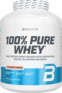 Протеїн 100% Pure Whey BioTech 2.27 кг Полуниця