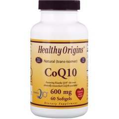 Коензим Q10, Kaneka CoQ10, Healthy Origins, 600 мг, 60 гелевих капсул