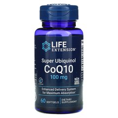 Суперубихинол и коэнзим Q10, Super Ubiquinol CoQ10, Life Extension, 100 мг, 60 капсул купить в Киеве и Украине