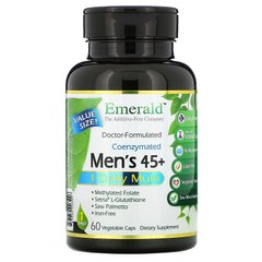 Коферментні чоловічі 45+ мультивітаміни, Coenzymated Men's 45+ 1-Daily Multi, Emerald Laboratories, 60 вегетаріанських капсул