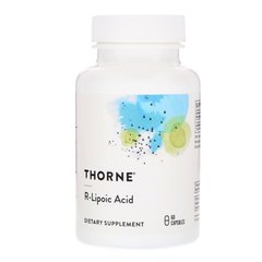Р-липоевая кислота Thorne Research (R-Lipoic Acid) 100 мг 60 капсул купить в Киеве и Украине